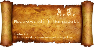 Moczkovcsák Bernadett névjegykártya
